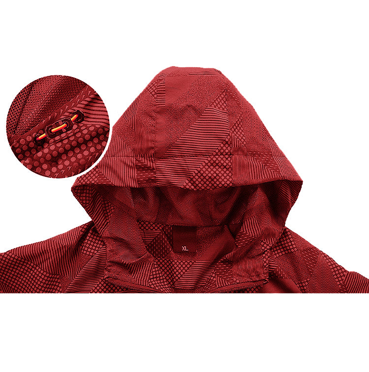 SWISSWELL Men's Striped Full Sports Waterproof Breathable Rain Jacket Windbreaker-ZPK010371|Swisswell