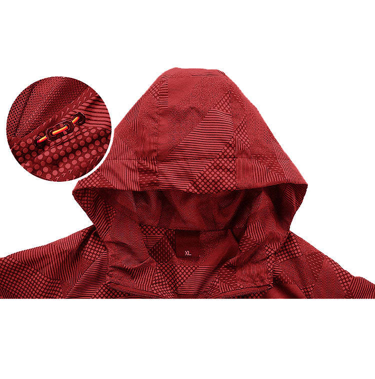 SWISSWELL Men's Striped Full Sports Waterproof Breathable Rain Jacket Windbreaker-ZPK010371|Swisswell