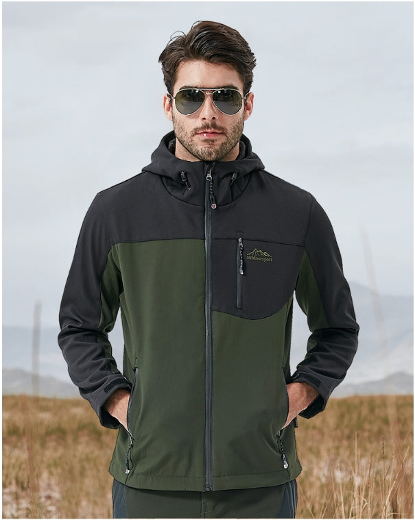 SWISSWELL Men Fashionable Color Matching Soft Shell Outdoor Windproof Jacket -ZPK010368|Swisswell