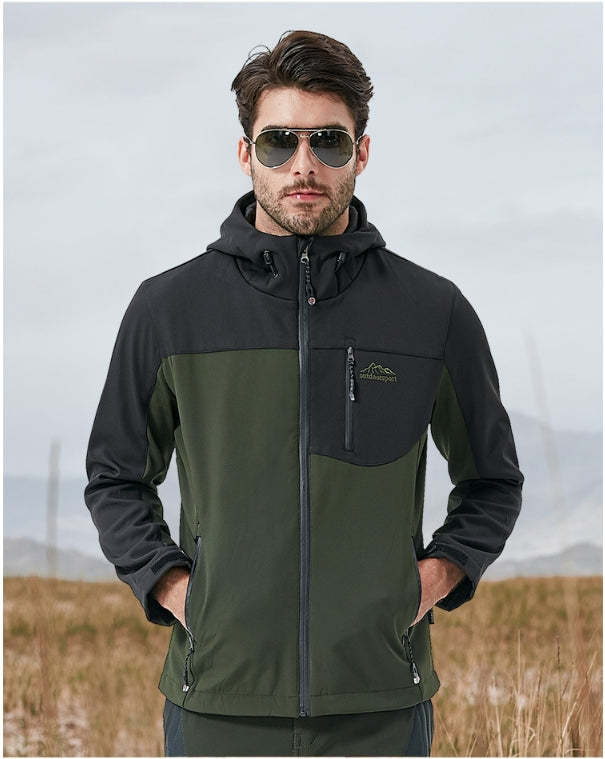 SWISSWELL Men Fashionable Color Matching Soft Shell Outdoor Windproof Jacket -ZPK010368|Swisswell