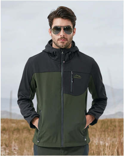 SWISSWELL Men Fashionable Color Matching Soft Shell Outdoor Windproof Jacket -ZPK010368|Swisswell