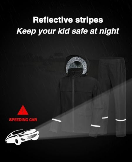 SWISSWELL Kids Gear Waterproof Rain Suit Hooded Jacket and Pants Set-CUBRS03258|Swisswell