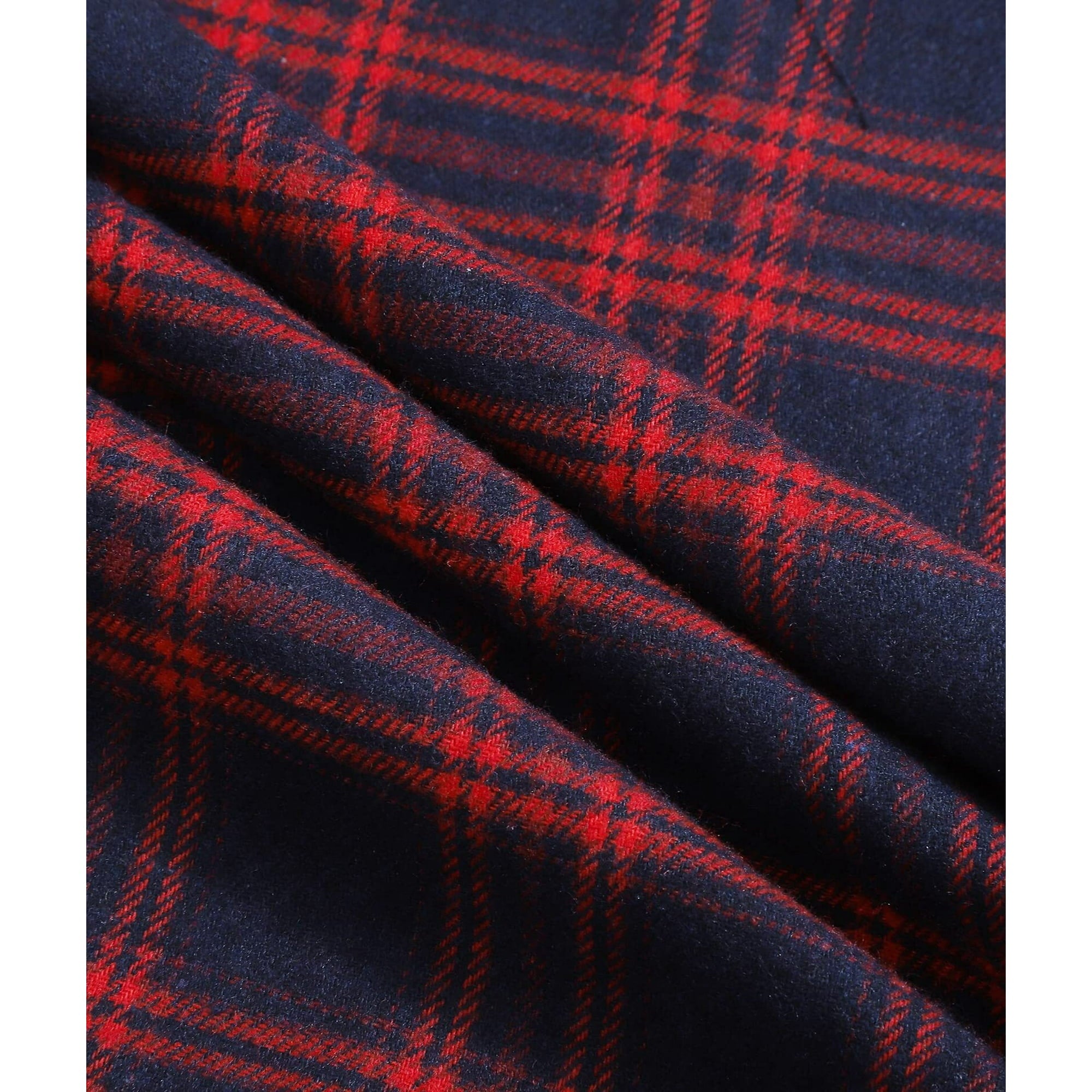 IGEEKWELL Men's Flannel Cotton Long Sleeve Casual Button Down Fleece Shirts with 2 Pockets-CFMMX20000|Swisswell