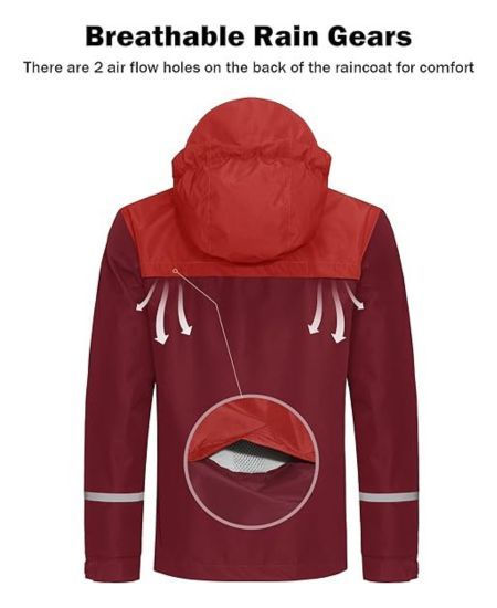 SWISSWELL Kids Gear Waterproof Rain Suit Hooded Jacket and Pants Set-CUBRS03258|Swisswell