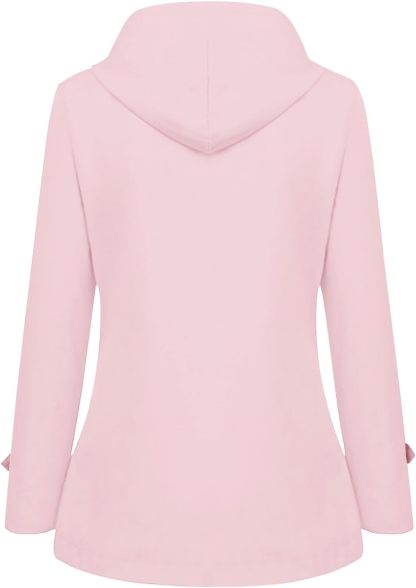 SWISSWELL Women Coat Solid Color Drawstring Windbreaker Hooded Jacket -ZPK006099|Swisswell