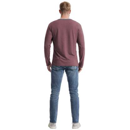 IGEEKWELL Men's Long Sleeve Button Placket Leisure Stand Collar Henley Shirt-CUMLS01003|Swisswell