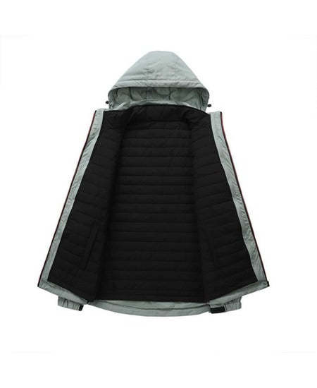 SWISSWELL Men's Casual Fleece Lined Waterproof Windproof Detachable Hooded Jacket -ZPK010361|Swisswell