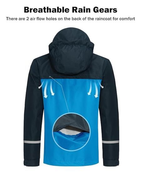 SWISSWELL Kids Gear Waterproof Rain Suit Hooded Jacket and Pants Set-CUBRS03258|Swisswell