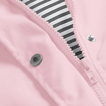 SWISSWELL Women Coat Solid Color Drawstring Windbreaker Hooded Jacket -ZPK006099|Swisswell