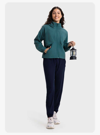 SWISSWELL Women Windproof Hooded Soft Shell Slim Fit Jacket DAW012|Swisswell