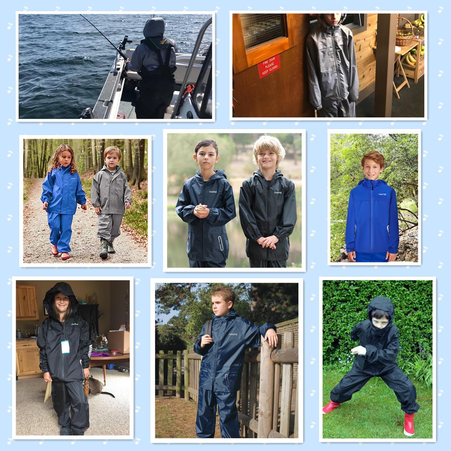 SWISSWELL Kids Rain Jacket Lightweight Hooded Raincoat -CUBRS03364|Swisswell