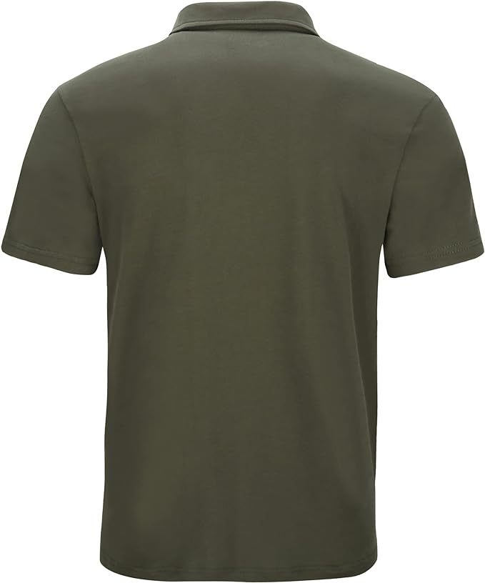 IGEEKWELL Men's Golf Regular Fit Polo Shirt Short Sleeve Double Pocket Summer Solid Tee Shirts-APOH700112|Swisswell