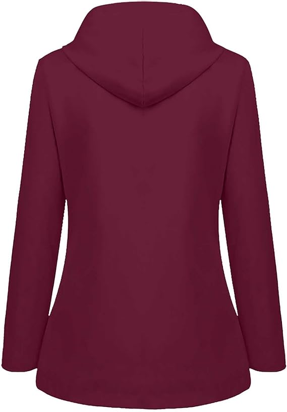 SWISSWELL Women Coat Solid Color Drawstring Windbreaker Hooded Jacket -ZPK006099|Swisswell