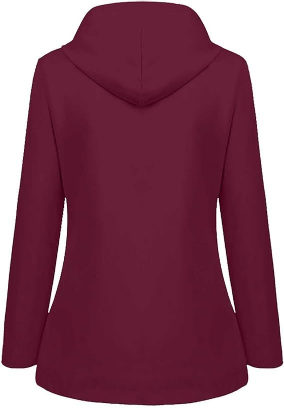 SWISSWELL Women Coat Solid Color Drawstring Windbreaker Hooded Jacket -ZPK006099|Swisswell