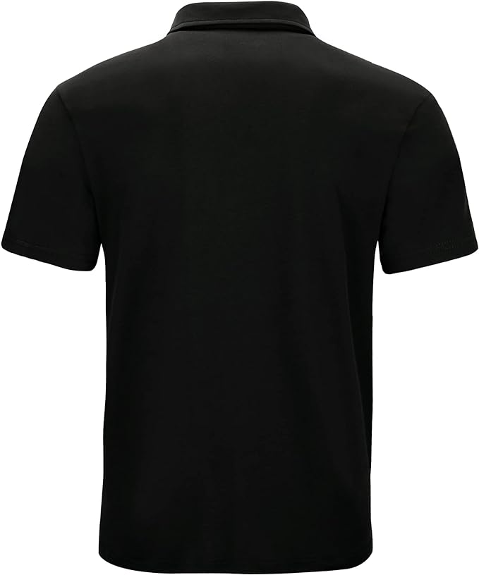 IGEEKWELL Men's Golf Regular Fit Polo Shirt Short Sleeve Double Pocket Summer Solid Tee Shirts-APOH700112|Swisswell