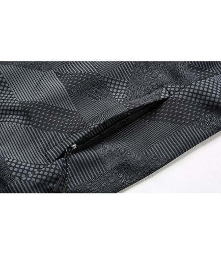 SWISSWELL Men's Striped Full Sports Waterproof Breathable Rain Jacket Windbreaker-ZPK010371|Swisswell