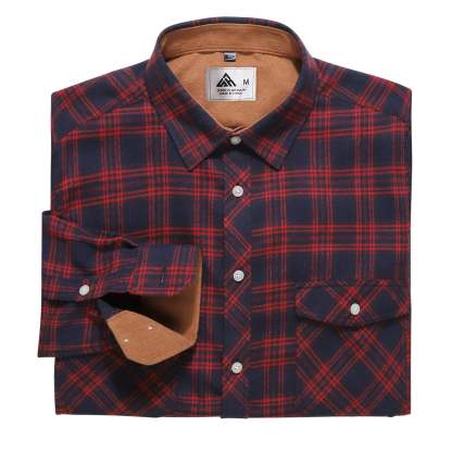 IGEEKWELL Men's Flannel Cotton Long Sleeve Casual Button Down Fleece Shirts with 2 Pockets-CFMMX20000|Swisswell