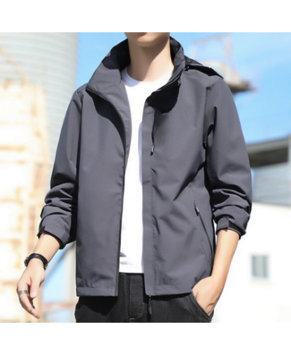 SWISSWELL Men's Thin Hooded Waterproof Long Sleeved Zip Up Jackets-ZPK002539|Swisswell