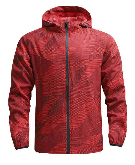 SWISSWELL Men's Striped Full Sports Waterproof Breathable Rain Jacket Windbreaker-ZPK010371|Swisswell