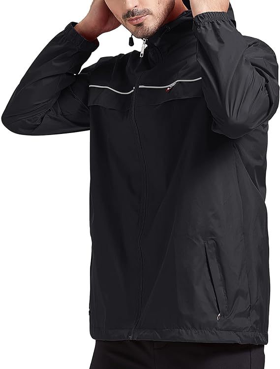 IGEEKWELL Men's Waterproof Lightweight Windbreaker Hooded Rain Jacket for Hiking-CFMNY00001|Swisswell