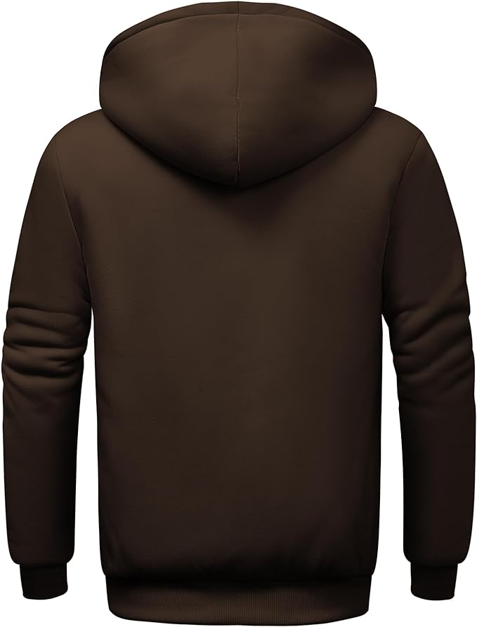 IGEEKWELL Men's Winter Hoodies Full Zip Up Fleece Sherpa Lined Heavyweight Jacket-ZITY0652|Swisswell