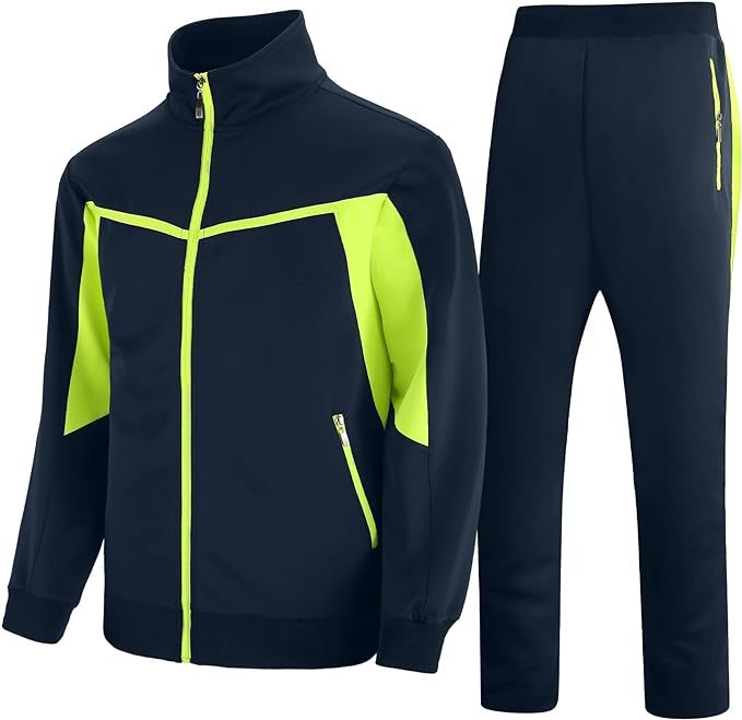 IGEEKWELL Men's Casual Track Suits Full Zip Hooded Sweatsuits Jogging Sports Tracksuit -CFMST00002|Swisswell