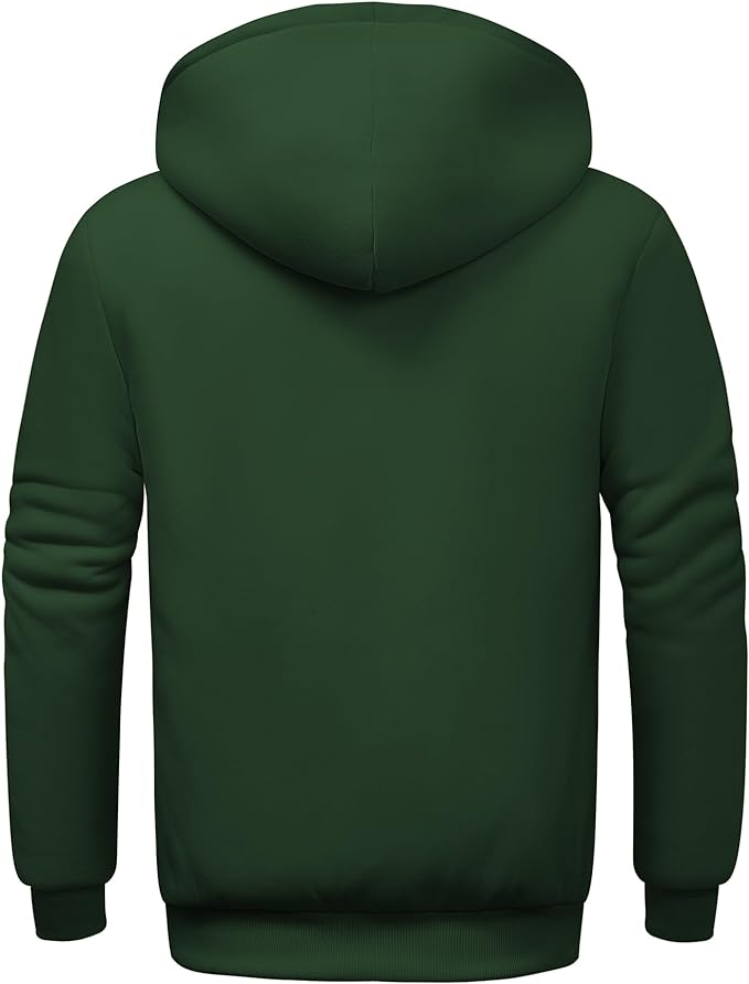 IGEEKWELL Men's Winter Hoodies Full Zip Up Fleece Sherpa Lined Heavyweight Jacket-ZITY0652|Swisswell