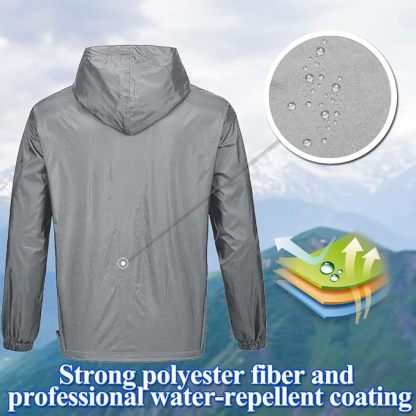 IGEEKWELL Men's Waterproof Lightweight Windbreaker Hooded Rain Jacket for Hiking-CFMNY00001|Swisswell
