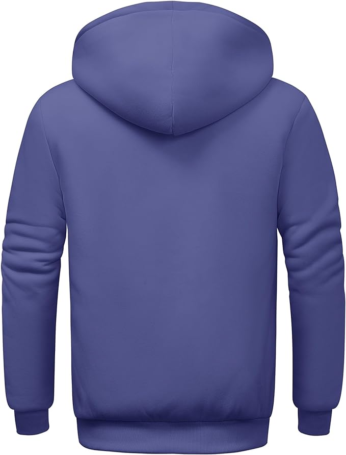 IGEEKWELL Men's Winter Hoodies Full Zip Up Fleece Sherpa Lined Heavyweight Jacket-ZITY0652|Swisswell