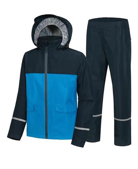 SWISSWELL Kids Gear Waterproof Rain Suit Hooded Jacket and Pants Set-CUBRS03258|Swisswell