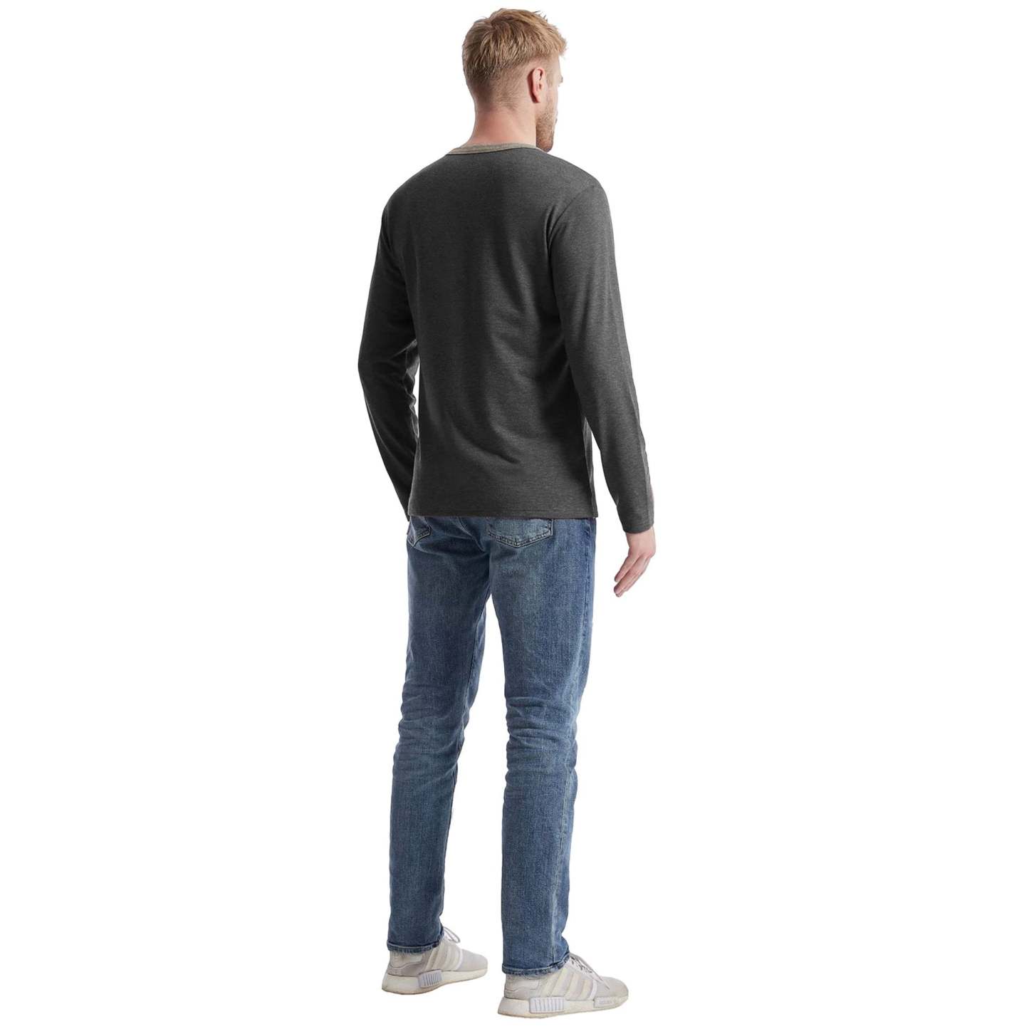 IGEEKWELL Men's Long Sleeve Button Placket Leisure Stand Collar Henley Shirt-CUMLS01003|Swisswell