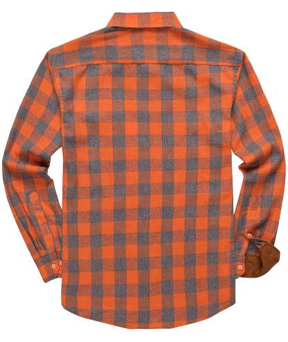 IGEEKWELL Men's Flannel Cotton Long Sleeve Casual Button Down Fleece Shirts with 2 Pockets-CFMMX20000|Swisswell