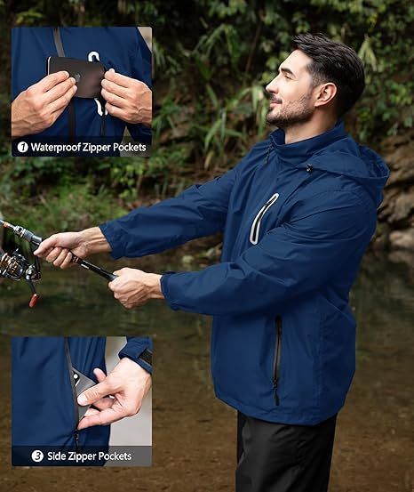 Men's Waterproof Lightweight  Outdoor Rainwear-TUMRS00209