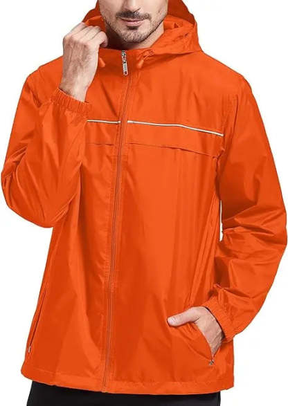 SWISSWELL Men's High Quality Waterproof Outdoor Raincoat Zip Up Hooded Jacket -ZPK000011|Swisswell