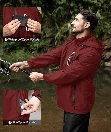 Men's Waterproof Lightweight  Outdoor Rainwear-TUMRS00209
