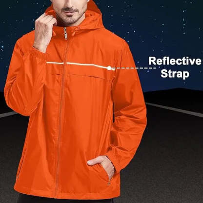 SWISSWELL Men's High Quality Waterproof Outdoor Raincoat Zip Up Hooded Jacket -ZPK000011|Swisswell