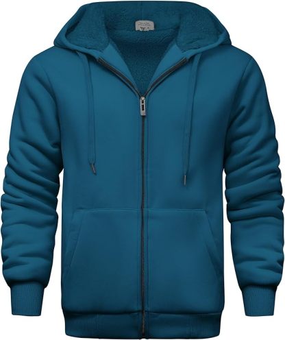 IGEEKWELL Men's Winter Hoodies Full Zip Up Fleece Sherpa Lined Heavyweight Jacket-ZITY0652|Swisswell