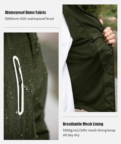 Men's Waterproof Lightweight  Outdoor Rainwear-TUMRS00209