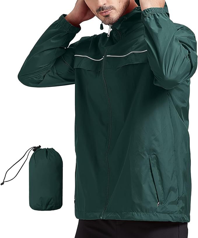 IGEEKWELL Men's Waterproof Lightweight Windbreaker Hooded Rain Jacket for Hiking-CFMNY00001|Swisswell
