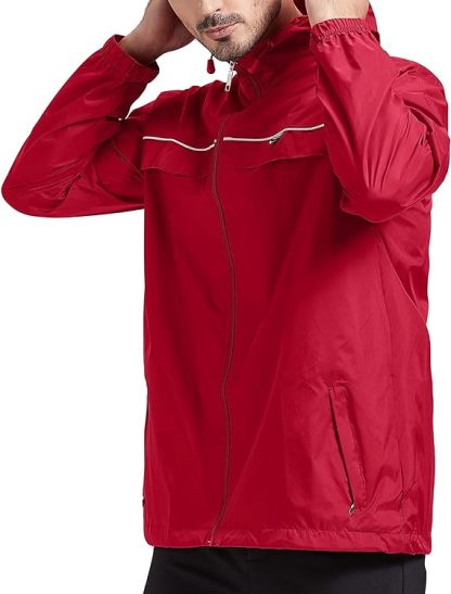 IGEEKWELL Men's Waterproof Lightweight Windbreaker Hooded Rain Jacket for Hiking-CFMNY00001|Swisswell