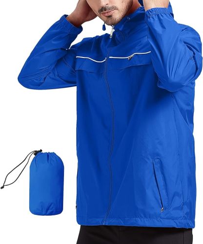IGEEKWELL Men's Waterproof Lightweight Windbreaker Hooded Rain Jacket for Hiking-CFMNY00001|Swisswell