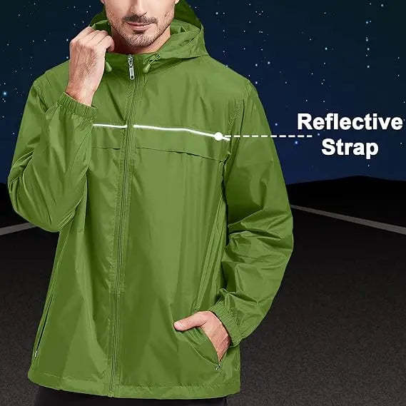 SWISSWELL Men's High Quality Waterproof Outdoor Raincoat Zip Up Hooded Jacket -ZPK000011|Swisswell