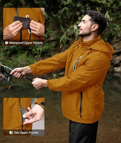 Men's Waterproof Lightweight  Outdoor Rainwear-TUMRS00209