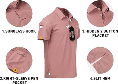 IGEEKWELL Mens Polo Shirts Short Sleeve Golf Collared Shirt Tennis T-Shirt -AUMPO00001|Swisswell