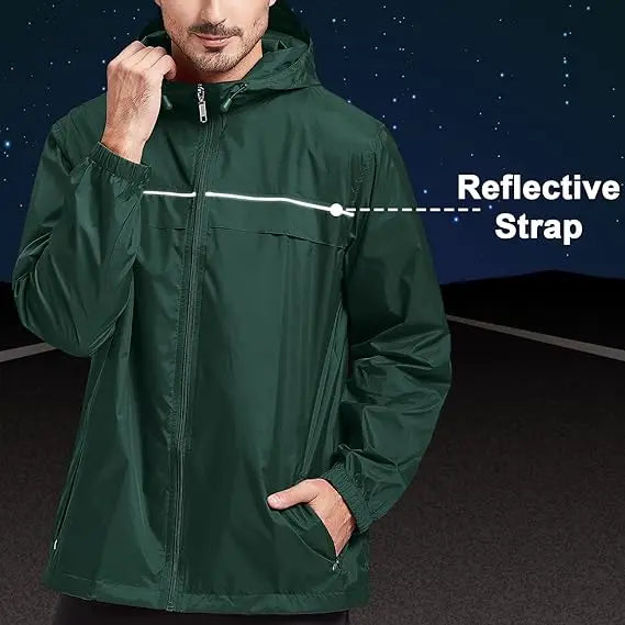 SWISSWELL Men's High Quality Waterproof Outdoor Raincoat Zip Up Hooded Jacket -ZPK000011|Swisswell