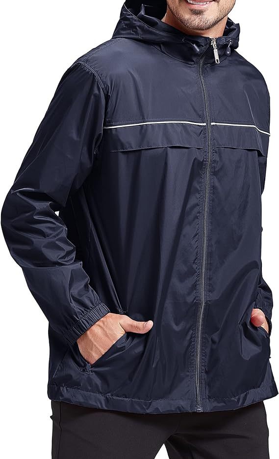 IGEEKWELL Men's Waterproof Lightweight Windbreaker Hooded Rain Jacket for Hiking-CFMNY00001|Swisswell