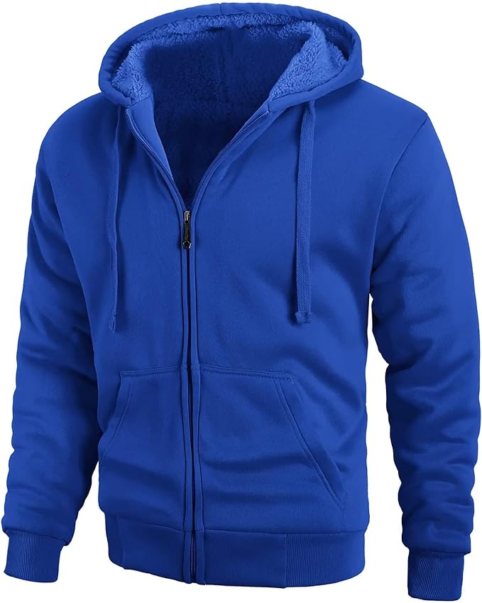 IGEEKWELL Men's Winter Hoodies Full Zip Up Fleece Sherpa Lined Heavyweight Jacket-ZITY0652|Swisswell