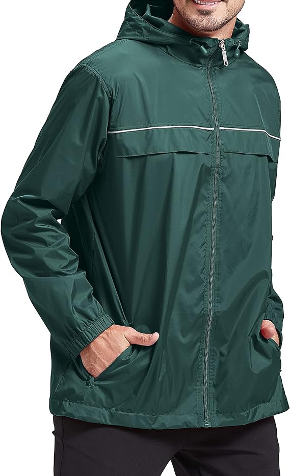 IGEEKWELL Men's Waterproof Lightweight Windbreaker Hooded Rain Jacket for Hiking-CFMNY00001|Swisswell