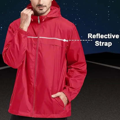 SWISSWELL Men's High Quality Waterproof Outdoor Raincoat Zip Up Hooded Jacket -ZPK000011|Swisswell