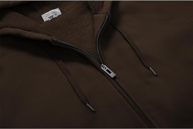 IGEEKWELL Men's Winter Hoodies Full Zip Up Fleece Sherpa Lined Heavyweight Jacket-ZITY0652|Swisswell